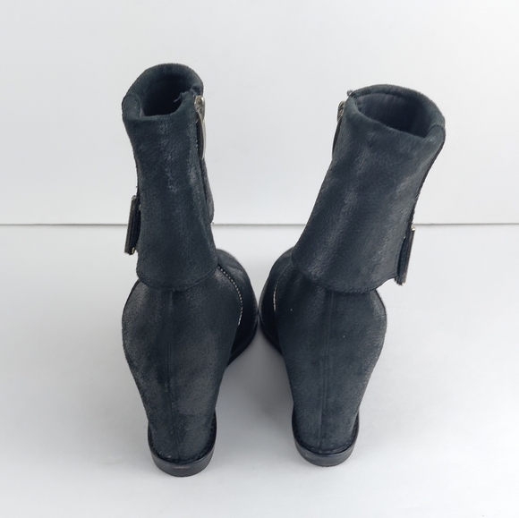 Johnston & Murphy Hidden Wedge Black Leather Brynn Ankle Boot Bootie, Women's 7 - Picture 4 of 8